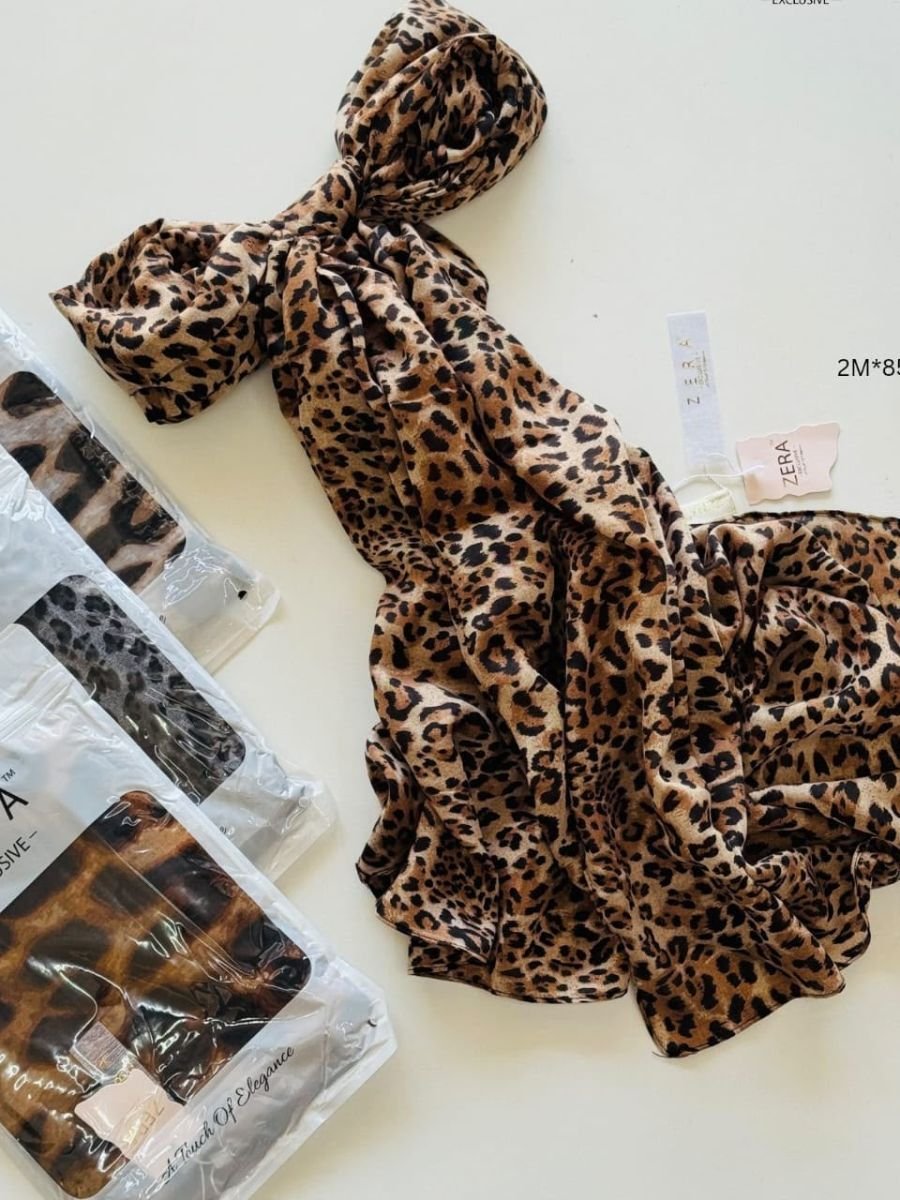 Luxe Zera Animal Print Modal Cotton Shawl - Multiple Colors